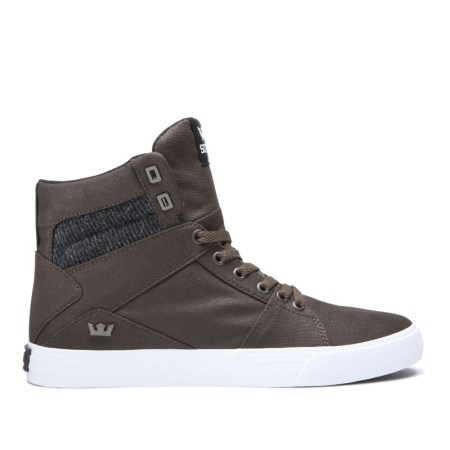 Supra Aluminum Sjokolade Høye Sneakers Dame [NO-7-A167]